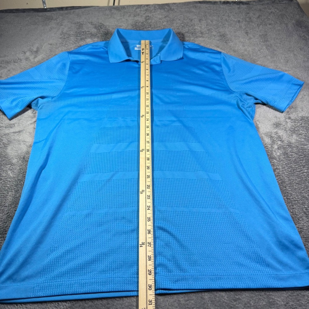 Nike Golf Tour Performance Dri-FIT Blue Vented Polo Shirt Mens XL‎ Short Sleeve - Picture 5 of 6